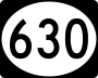 Highway 630 marker