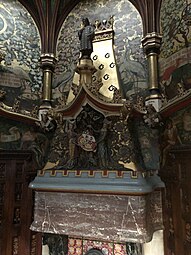 Gothic Revival - Chimney-piece in the Chaucer Room of the Cardiff Castle, Cardiff, the UK, by William Burges, c.1877-1890[47]