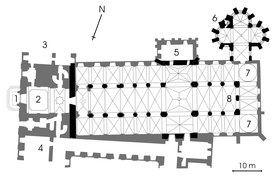 Planta de la iglesia abacial