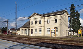 Bahnhof Oetrange mit Gleisvorfeld