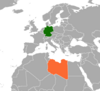 Location map for Germany and Libya.