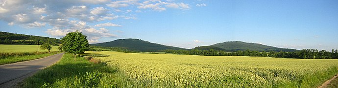 View of the Gleichberge from Haina