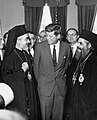 Archbishop Iakovos, Patriarch Benedict of Jerusalem and President Kennedy