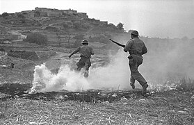 Israeli soldiers attack Sasa during Operation Hiram, October