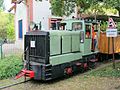 The Plymouth shunter (CFC no. 10) leaves La Ferme station (2012)