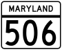 Maryland Route 506 marker