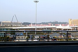 La ligne pendant sa construction en janvier 2015.