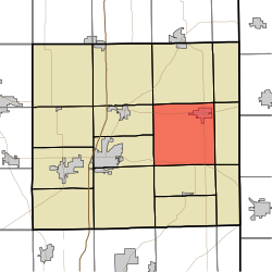 Location of Wilmington Township in DeKalb County