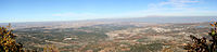 A view looking north from the top of Har Meron in the Upper Galilee. Parts of southern Lebanon are visible in the background