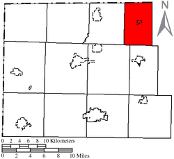 Location of Mill Creek Township in Williams County