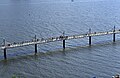 The pier in Płock, Poland. The view from the Tumskie Hill.