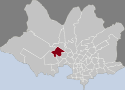 Location of Nuevo París in Montevideo