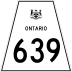 Highway 639 marker
