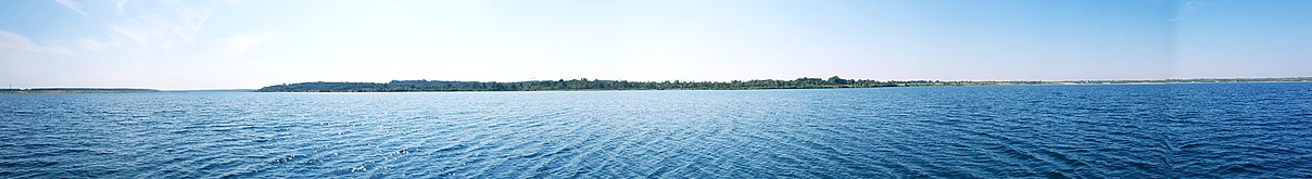 Panorama Zwenkauer See Richtung Süden, Juli 2018