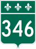 Route 346 marker