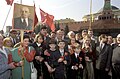 Zyuganov con miembros de la Liga Leninista de Jóvenes Comunistas de la Federación Rusa