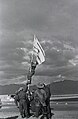 Image 61Avraham Adan raising the Ink Flag marking the end of the 1948 Arab–Israeli War (from History of Israel)