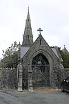 Lych-gate and churchyard wall at the Church of St Twrog