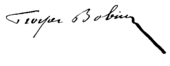 signature de Prosper Bobin