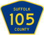 County Route 105 marker