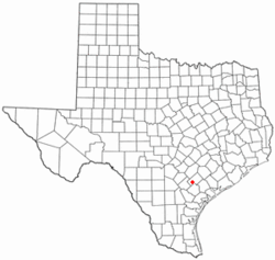 Location of Yorktown, Texas