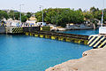 Pont submersible d'Isthmia (canal de Corinthe, Grèce)