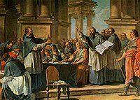 image of Augustine and donatists debating.