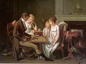 Jeu de dames (vers 1803), localisation inconnue[39].