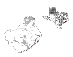 Location of Surfside Beach, Texas