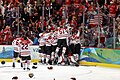 Image 56The Canadian men's national ice hockey team celebrates shortly after winning the gold medal final at the 2010 Winter Olympics. (from Canada)