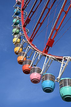 Détail de la grande roue Daikanransha, sur l'île d'Odaiba, dans la baie de Tokyo, au Japon. (définition réelle 3 712 × 5 568)