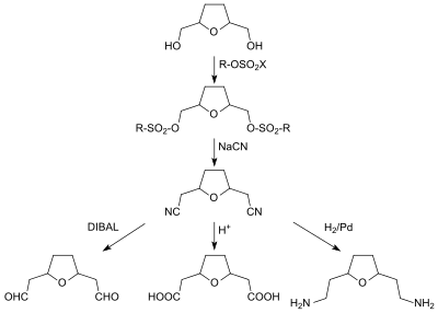 Derivate von THF-diol über das Ditosylat