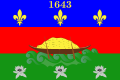 Drapeau historique, basé sur les armoiries coloniales de la Guyane.