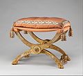 French folding stool in the curule style, by Jean-Baptiste-Claude Sené, 1786 (Metropolitan Museum of Art )