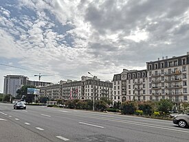 Modern apartment buildings