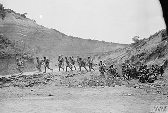 Gurkha Battalion charges through Gully Ravine