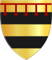 Armoiries selon l'Armorial de Bavière, le sceau de l'évêque ne montrent pas ces armoiries, mais la croix d'Utrecht, avec les armoiries de Diest comme écu central.