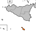 Carte de la Sicile et de Malte, en orange Malte