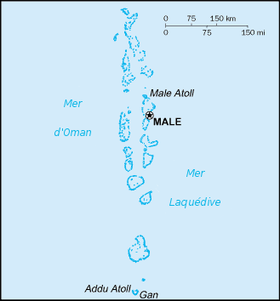 carte : Géographie des Maldives