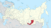 Map showing Buryatia in Russia