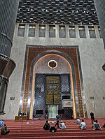 New Formalism-style prayer hall of the Istiqlal Mosque in Jakarta, Indonesia