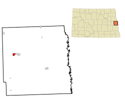 Location of Portland, North Dakota