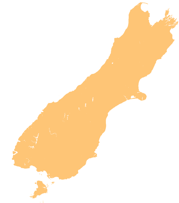 List of rock formations of New Zealand is located in South Island