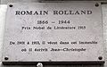 Plaque de Romain Rolland.