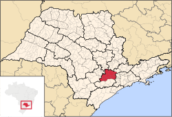 Location of Microregion of Sorocaba in the state of São Paulo