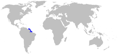 Distribuição mundial desta espécie