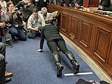 Push-ups during the congressional office lottery