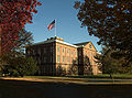 Image 54The Springfield Armory (building pictured is from the 19th century) was the first major target of the rebellion. (from History of Massachusetts)