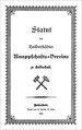 Statut des Halberstädter Knappschafts-Vereins aus dem Jahre 1891