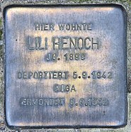 Stolperstein of Lilli Henoch, embedded at Treuchtlinger Straße 5